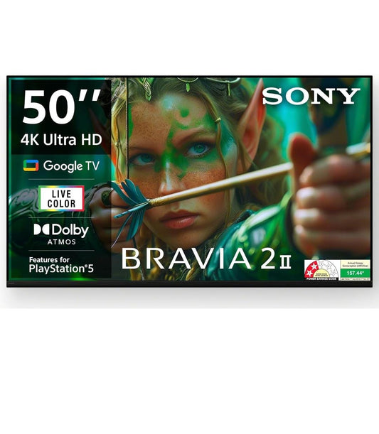 Sony 50-Inch 4K Ultra HD LED Smart TV with Google TV, Dolby Atmos & HDR